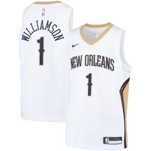 Zion Williamson New Orleans Pelicans Nike Youth Swingman Player Jersey Sophistiqué Association Edition White/Navy